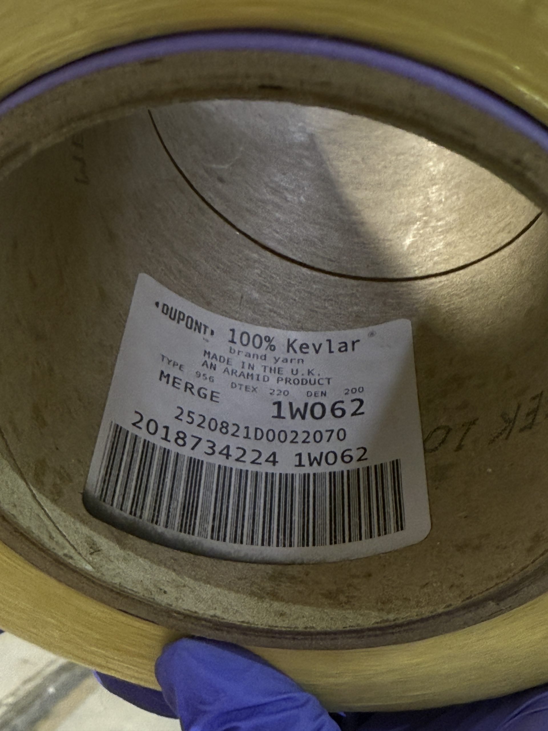 DuPont 100% Kevlar brand yarn spool