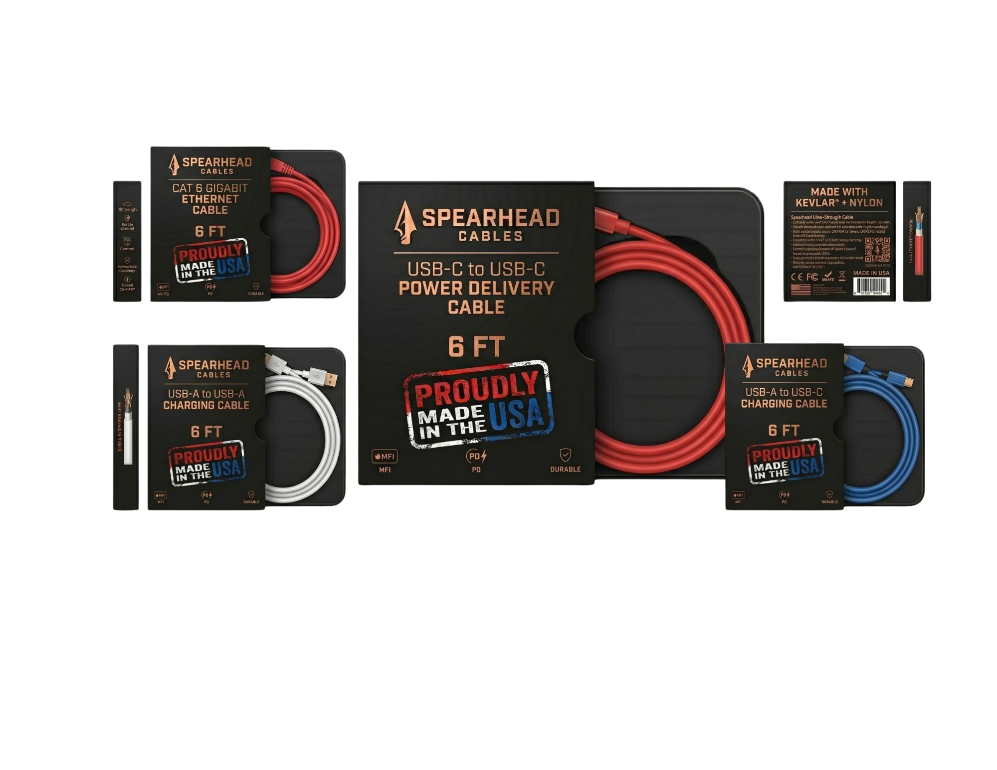 Spearhead Cables full product lineup — Made in the USA