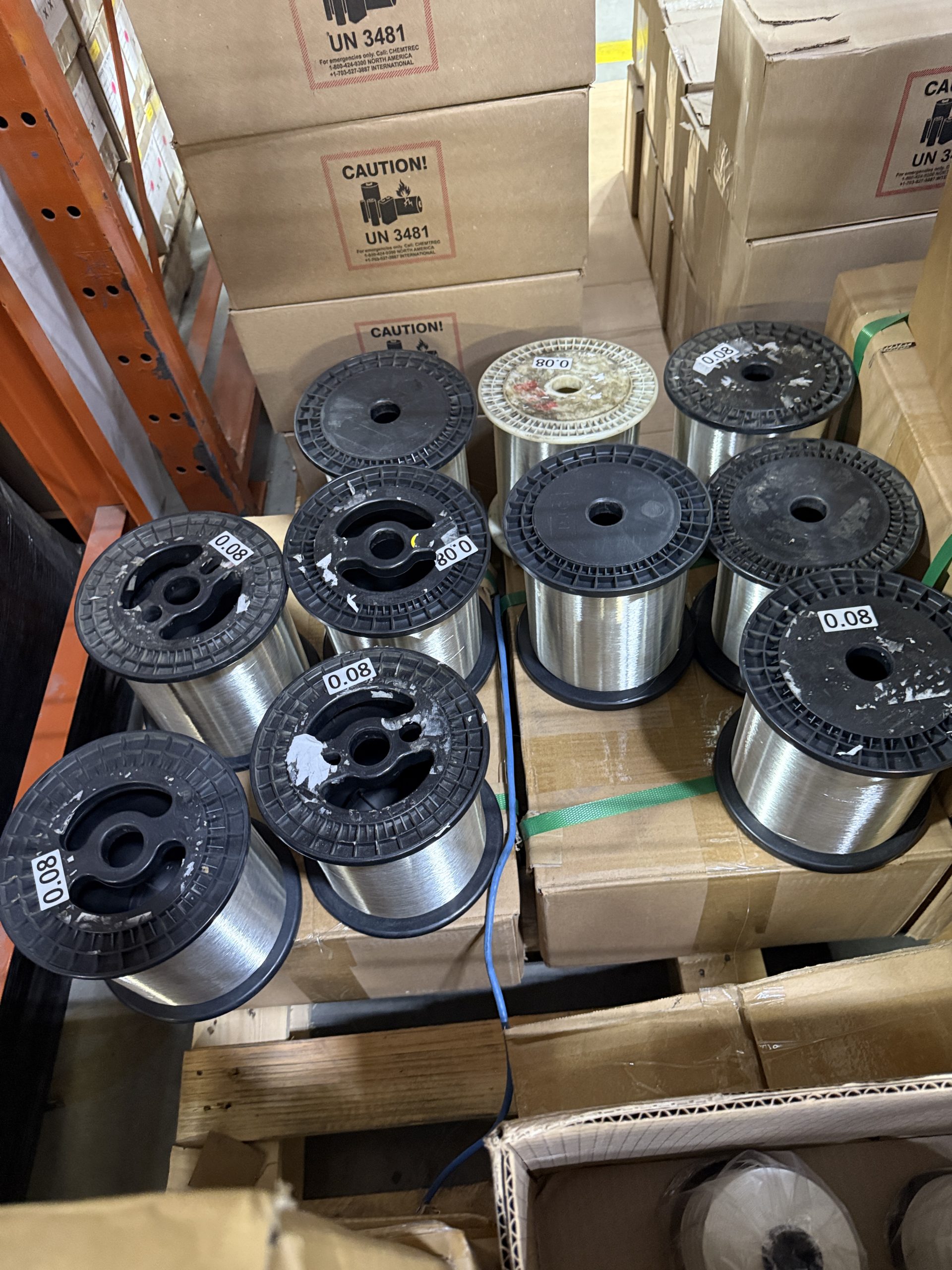 Spools of .08 tinned copper wire